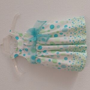 BONNIE JEAN Polka Dot Sleeveless Girl's Party Dress with Bow NWOT